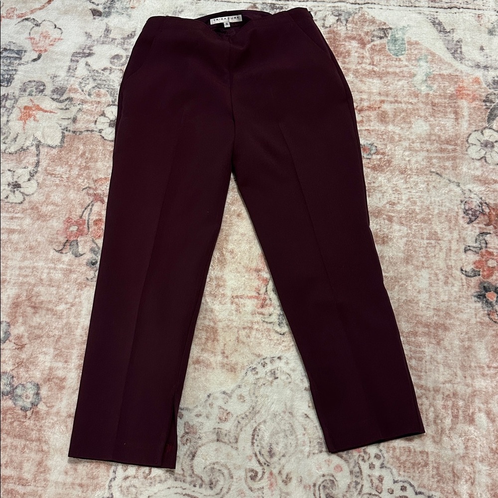 Trina Turk womens, size 8, Deep Burgundy Dress Pants